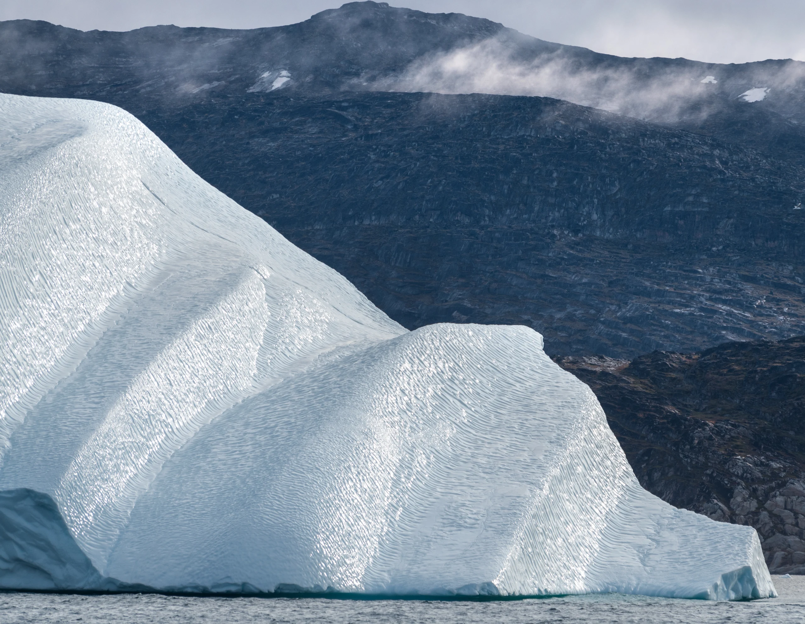 Beautiful texture on iceberg.