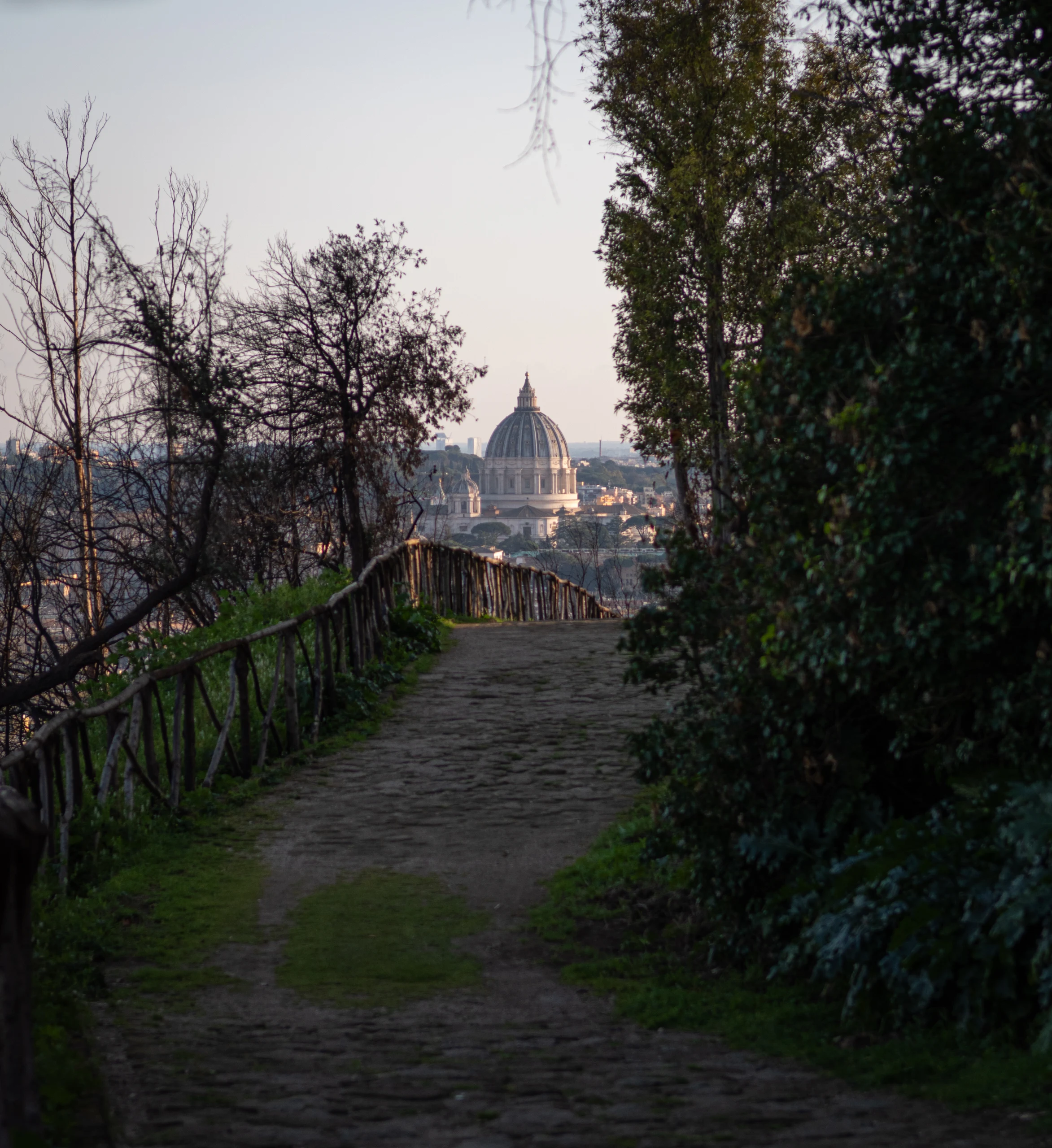 St. Peter's Basilica from viewpoint.